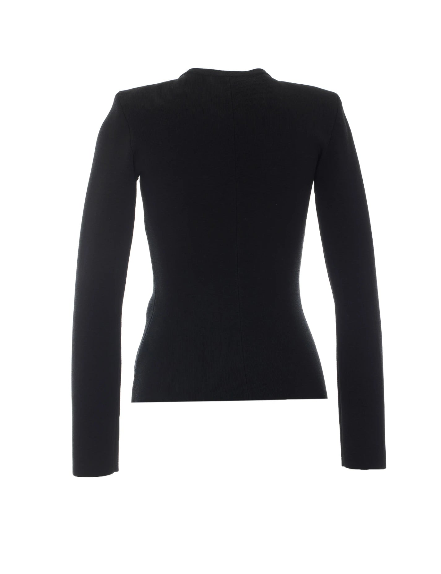  Knitted Jacket with zip in BLACK