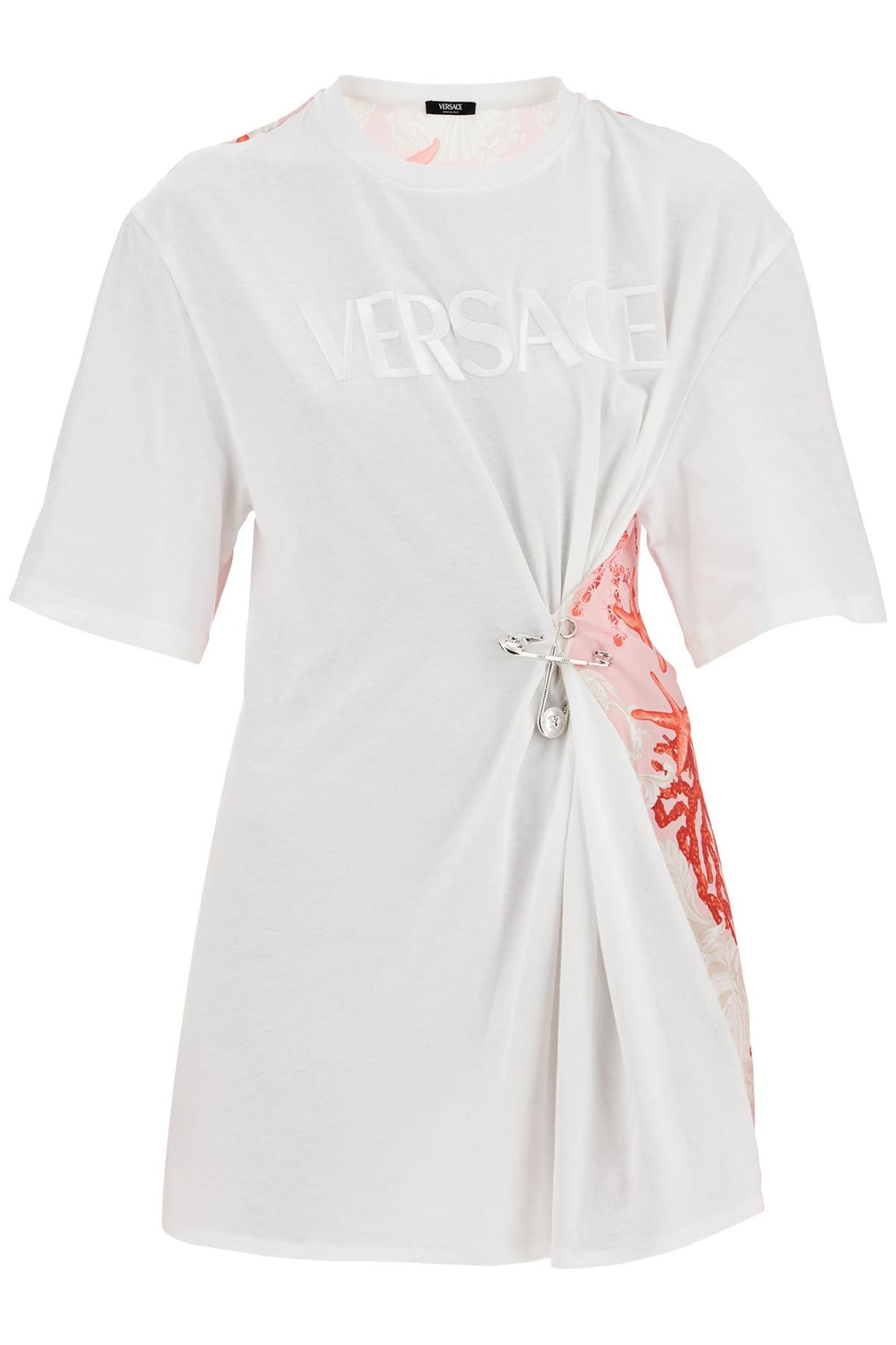 Versace baroque sea safety pin t-shirt