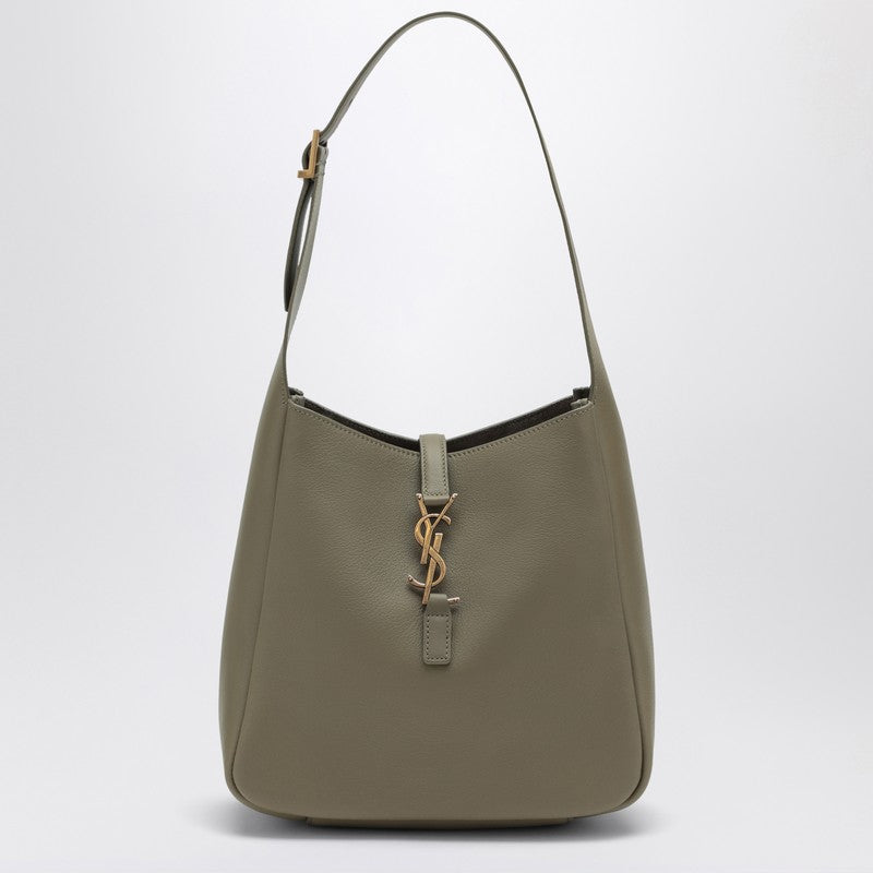 Saint Laurent Le 5 à 7 Strong Moss Leather Shoulder Bag Green