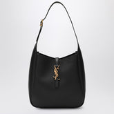 Saint Laurent Le 5 À 7 Black Leather Shoulder Bag with Logo Hardware Black
