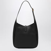 Saint Laurent Le 5 À 7 Black Leather Shoulder Bag with Logo Hardware Black