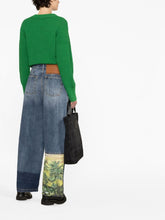 Palm Angels Sunrise Panelled Wide-Leg High-Waist Jeans Blue
