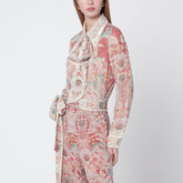 Zimmermann Rebellion Lavallière Floral Shirt Red