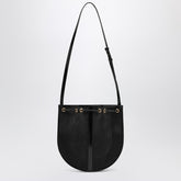 Saint Laurent Black Mesh and Leather Shoulder Bag Black