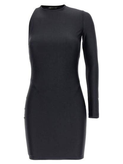 Balenciaga Cut-out One Shoulder Dress Black