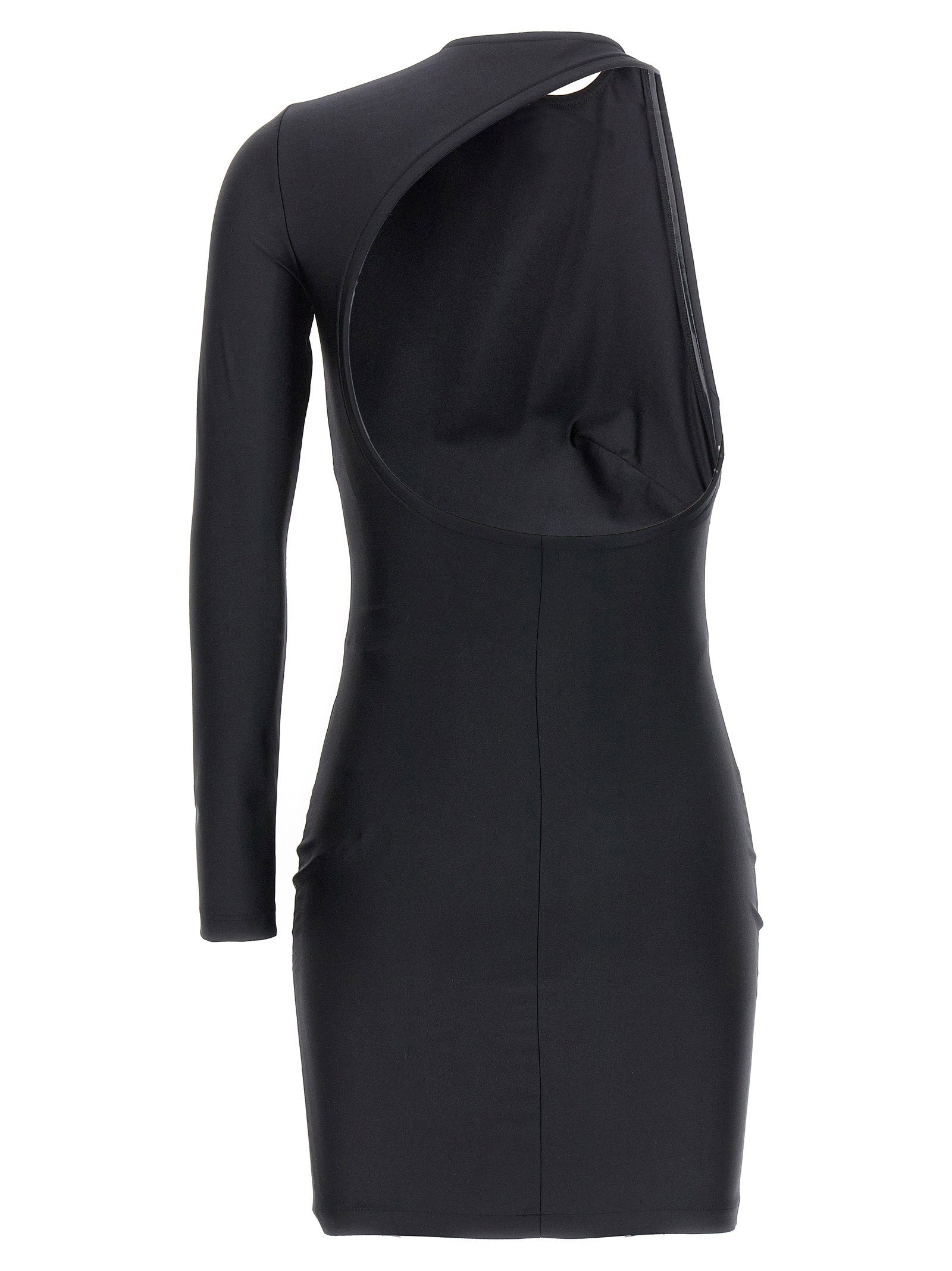 Balenciaga Cut-out One Shoulder Dress Black