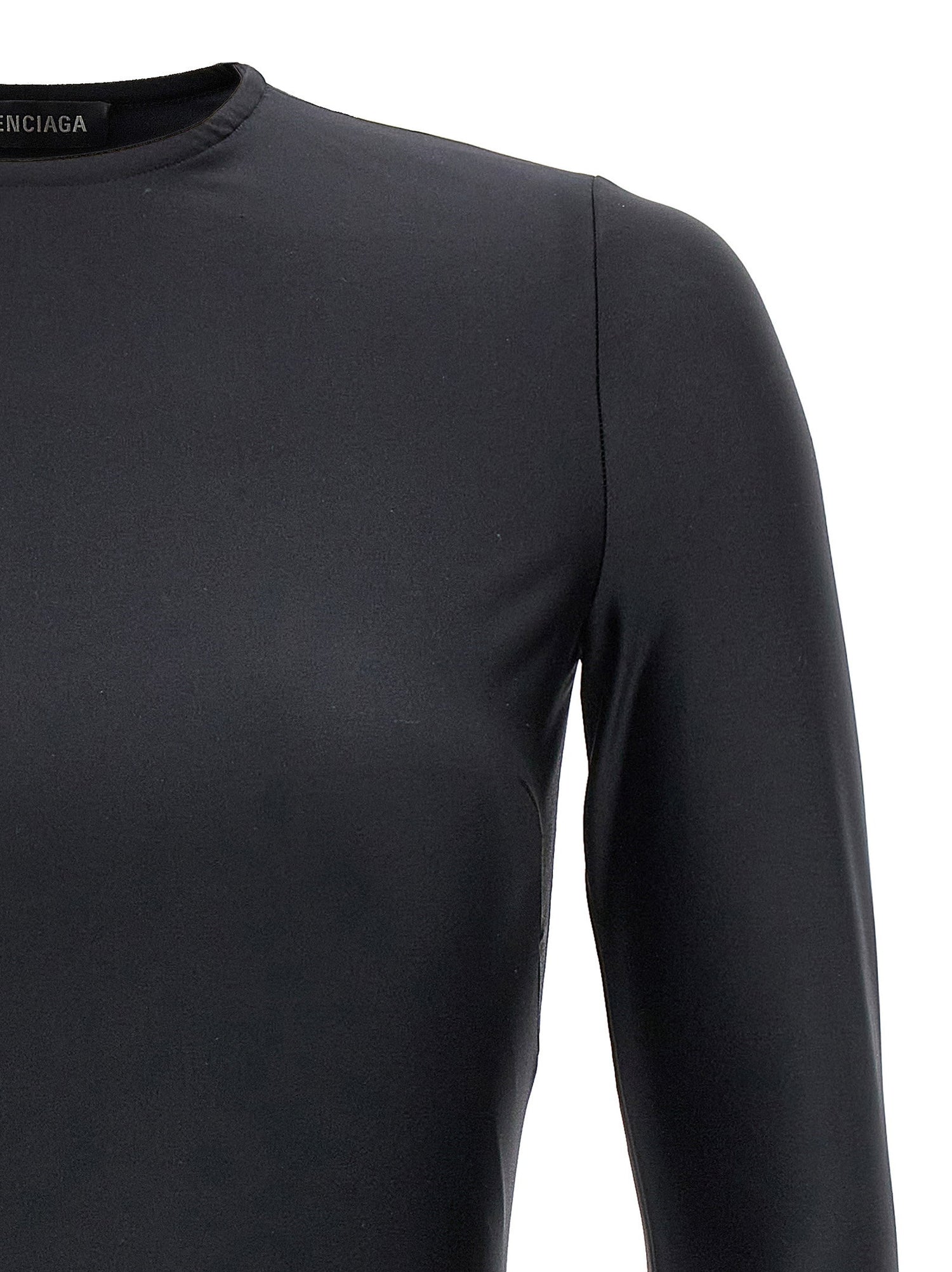 Balenciaga Cut-out One Shoulder Dress Black
