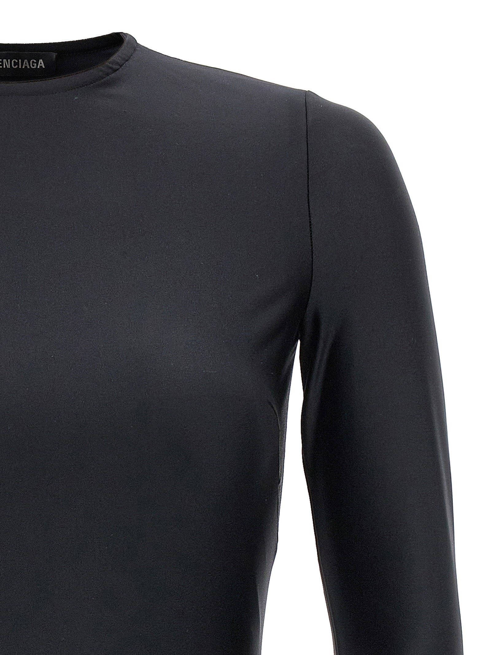 Balenciaga Cut-out One Shoulder Dress Black