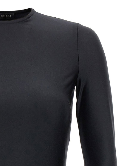 Balenciaga Cut-out One Shoulder Dress Black