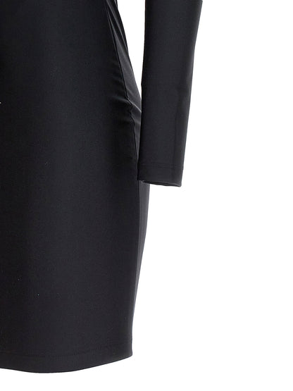 Balenciaga Cut-out One Shoulder Dress Black