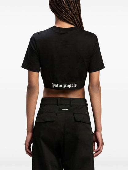 Logo-underband cropped T-shirt