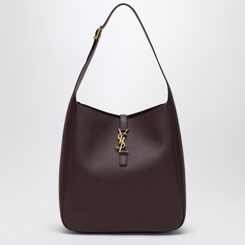 Saint Laurent Large Le 5 à 7 Shoulder Bag in Brown Leather brown