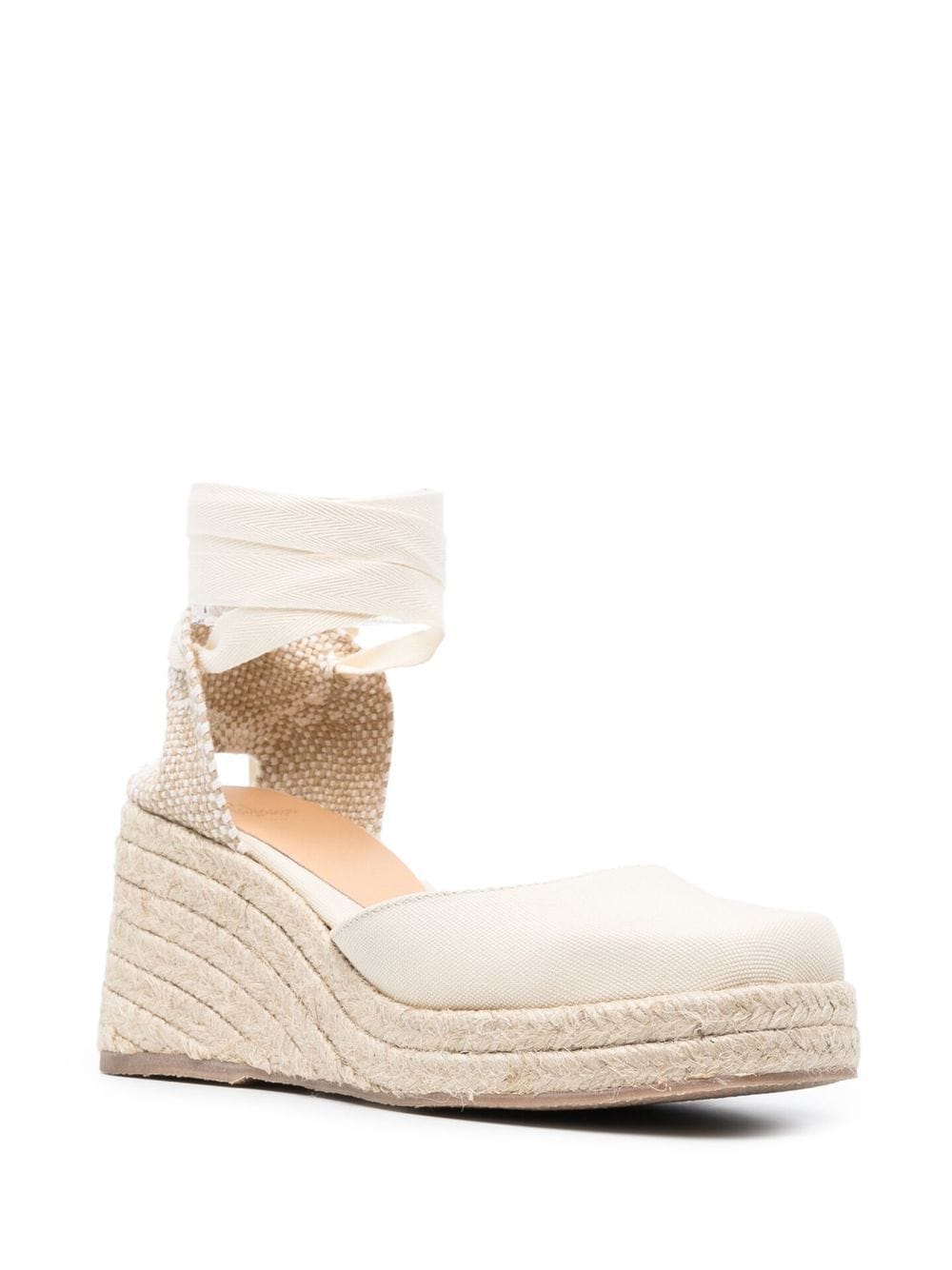 Castaner Tina Raffia Wedge Espadrilles Beige