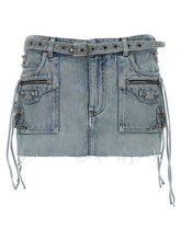 Balenciaga Cagole Mini Skirt Light blue