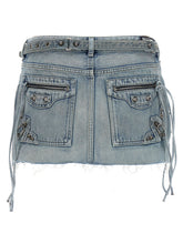 Balenciaga Cagole Mini Skirt Light blue
