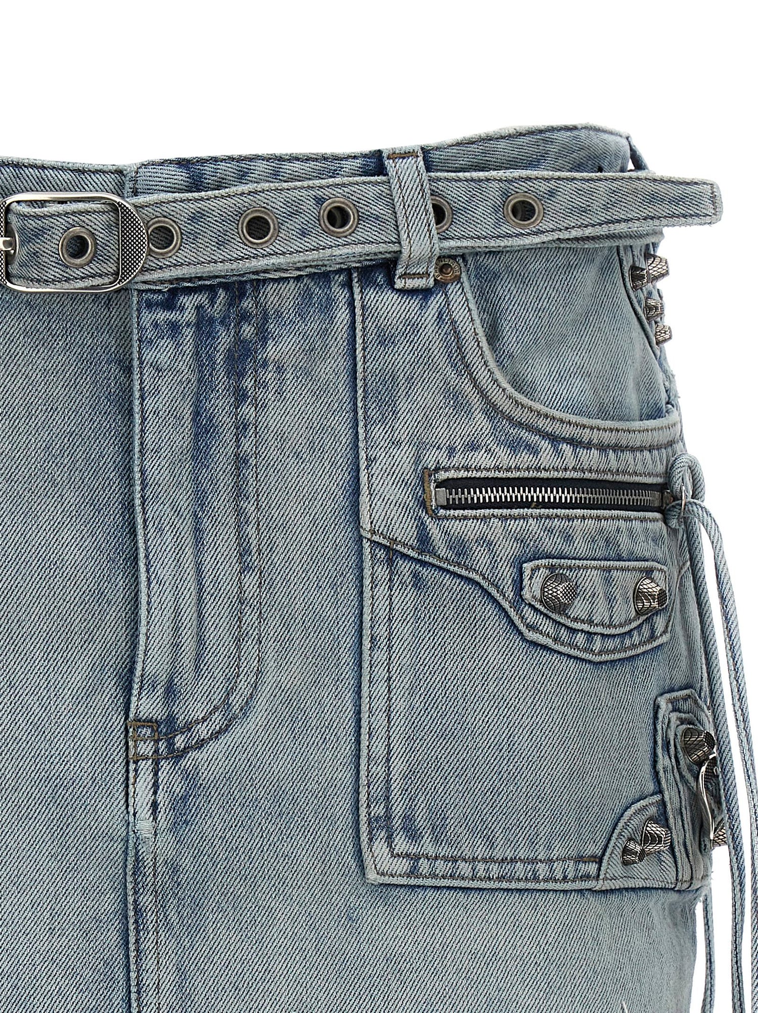 Balenciaga Cagole Mini Skirt Light blue