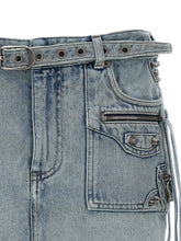 Balenciaga Cagole Mini Skirt Light blue