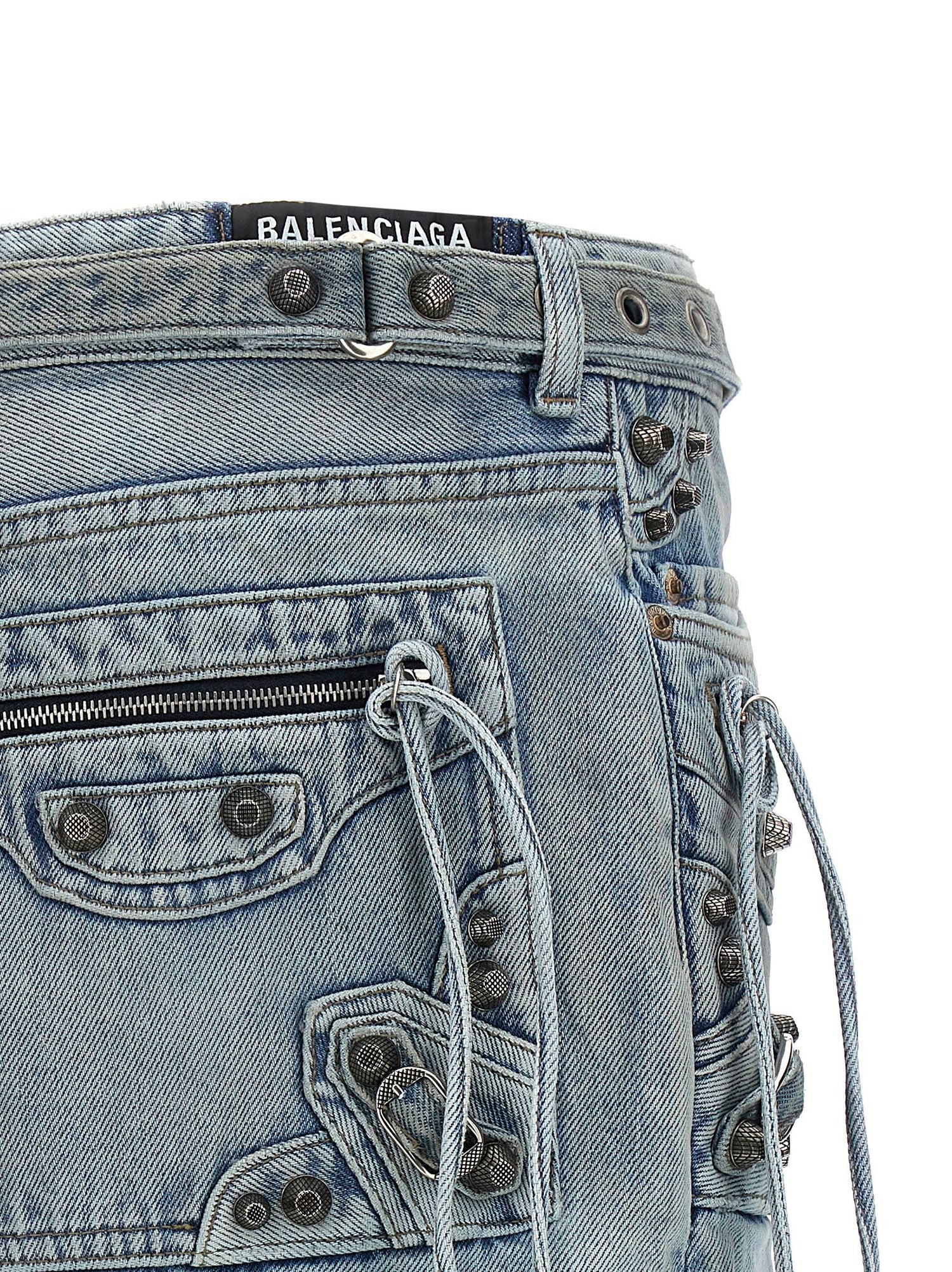 Balenciaga Cagole Mini Skirt Light blue