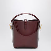 Saint Laurent Mini Le 37 Bucket Bag in Burgundy Patent Leather burgundy