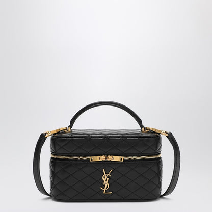 Saint Laurent Black Vanity Gaby Cassandre Quilted Leather Bag Black