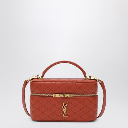 Saint Laurent Mandarin Calfskin Gaby Cassandre Vanity Bag Orange