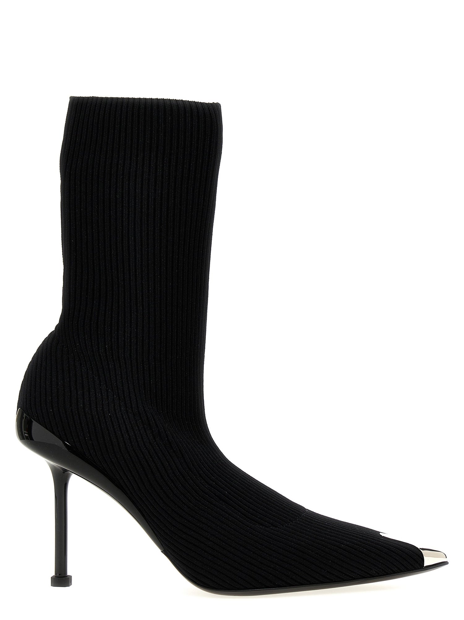 Alexander McQueen Slash Ankle Boots Black