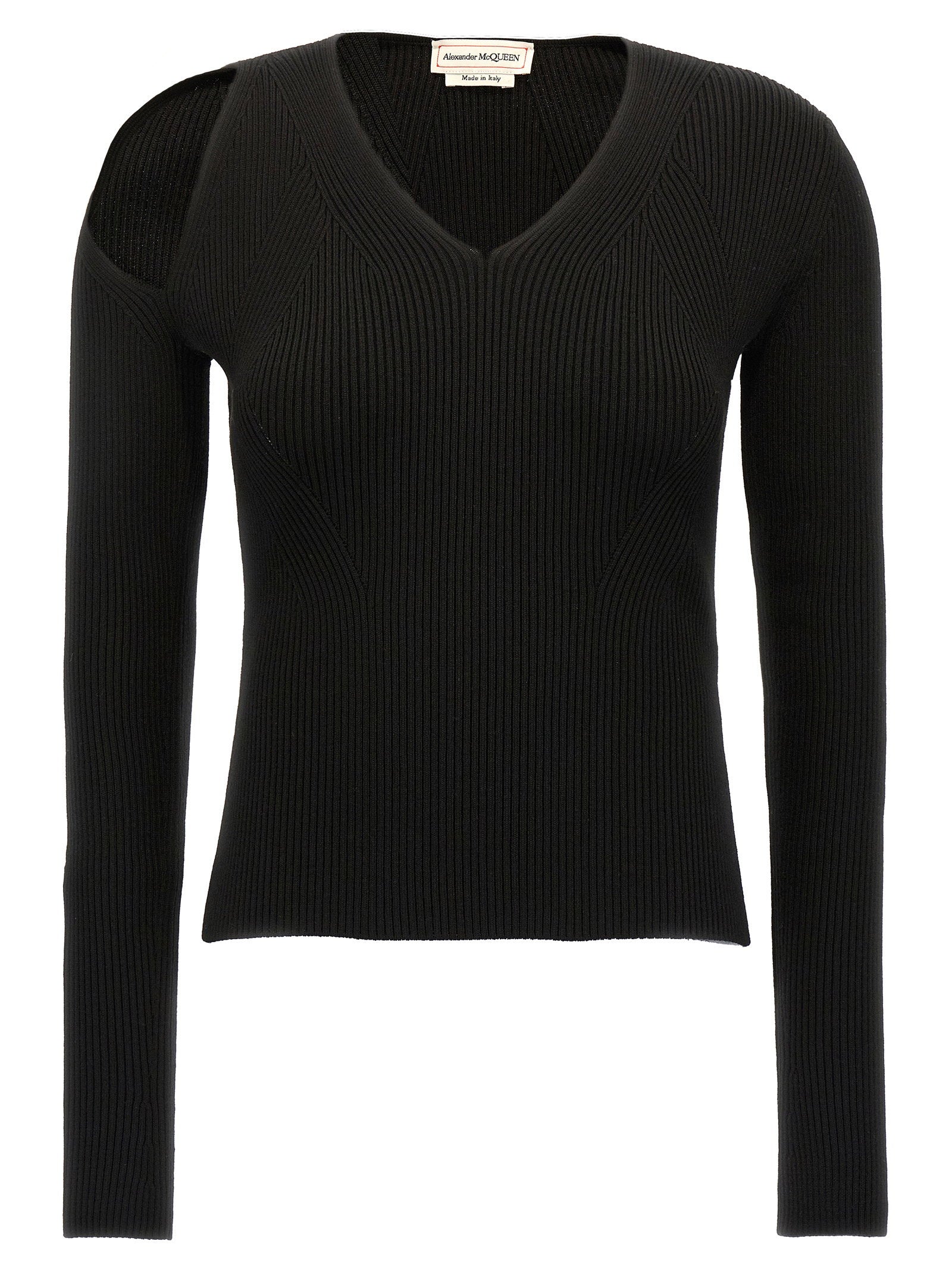 Alexander McQueen Cut-out Sweater Black