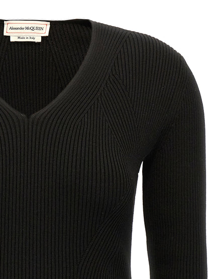 Alexander McQueen Cut-out Sweater Black