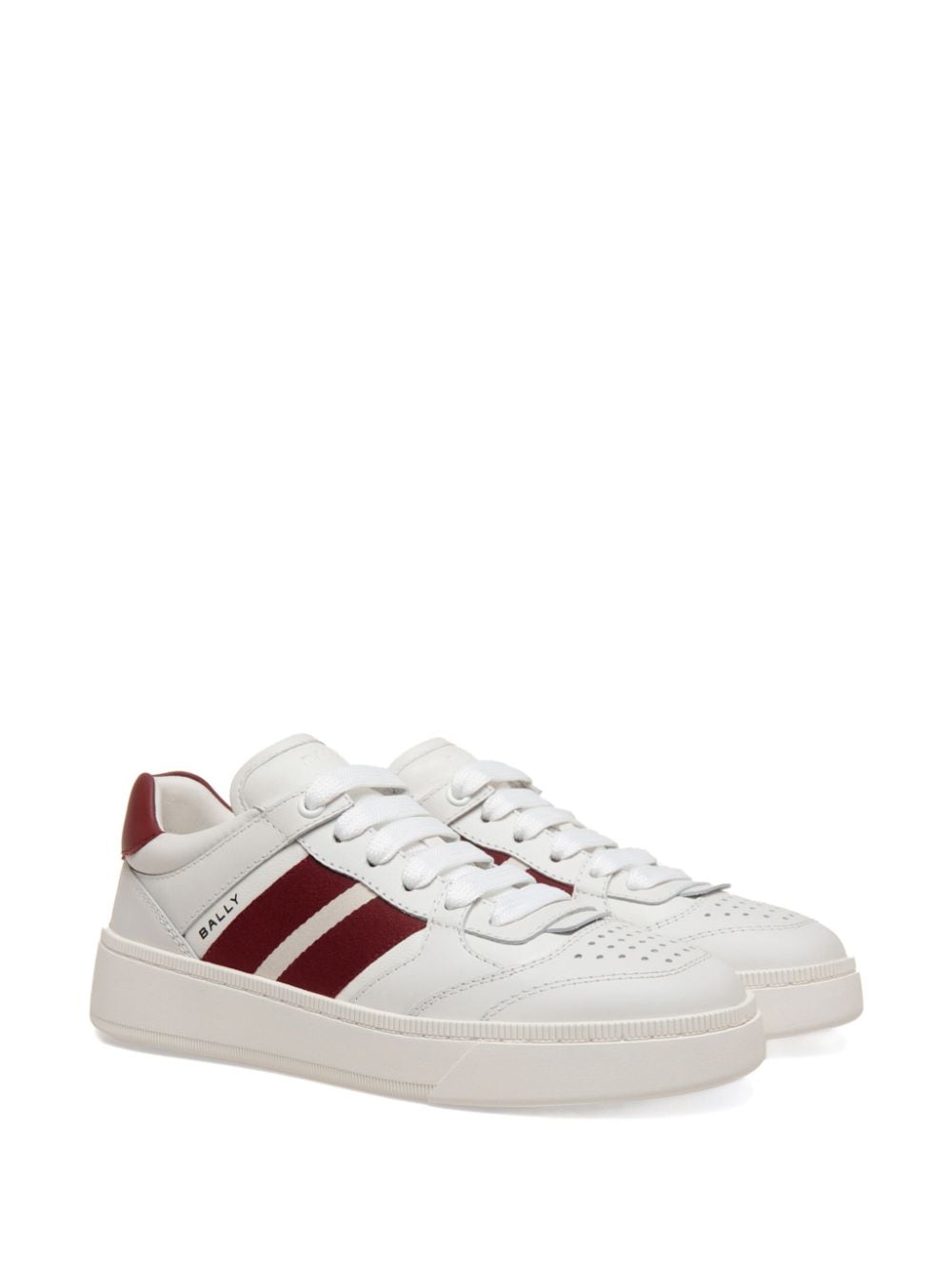 Bally Panelled Calf Leather Sneakers Red Red