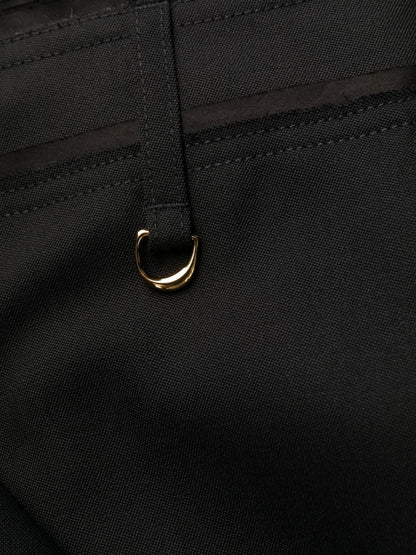JACQUEMUS Ficelle High-Waist Straight-Leg Virgin Wool Trousers Black Black