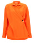 Ferragamo Satin Asymmetric Shirt Orange