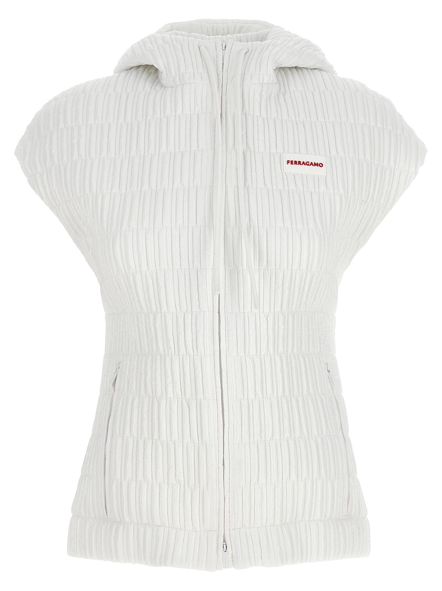 Ferragamo Hooded Vest White