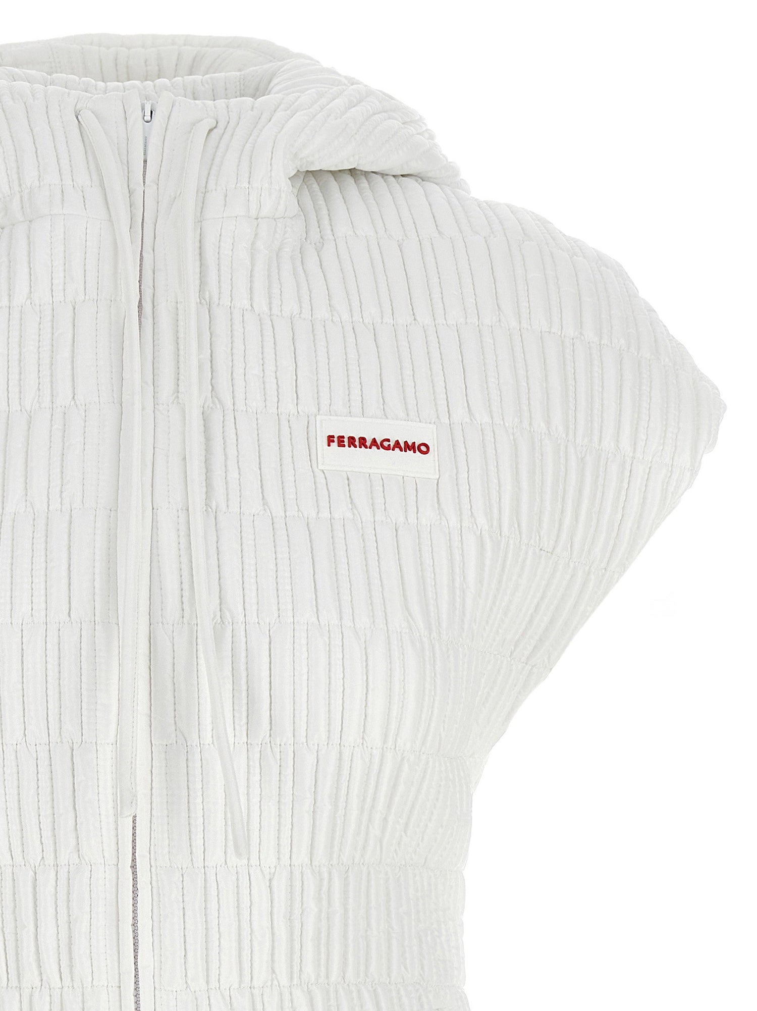 Ferragamo Hooded Vest White