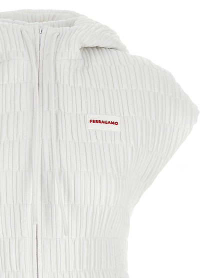 Ferragamo Hooded Vest White