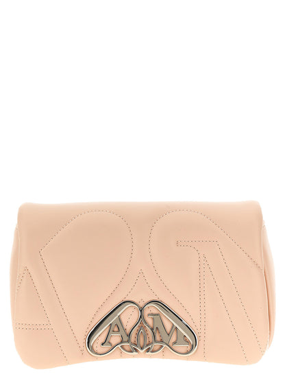 Alexander McQueen The Mini Seal Crossbody Bag Beige