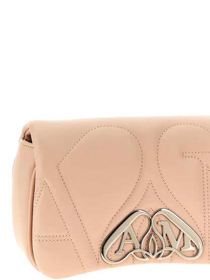 Alexander McQueen The Mini Seal Crossbody Bag Beige