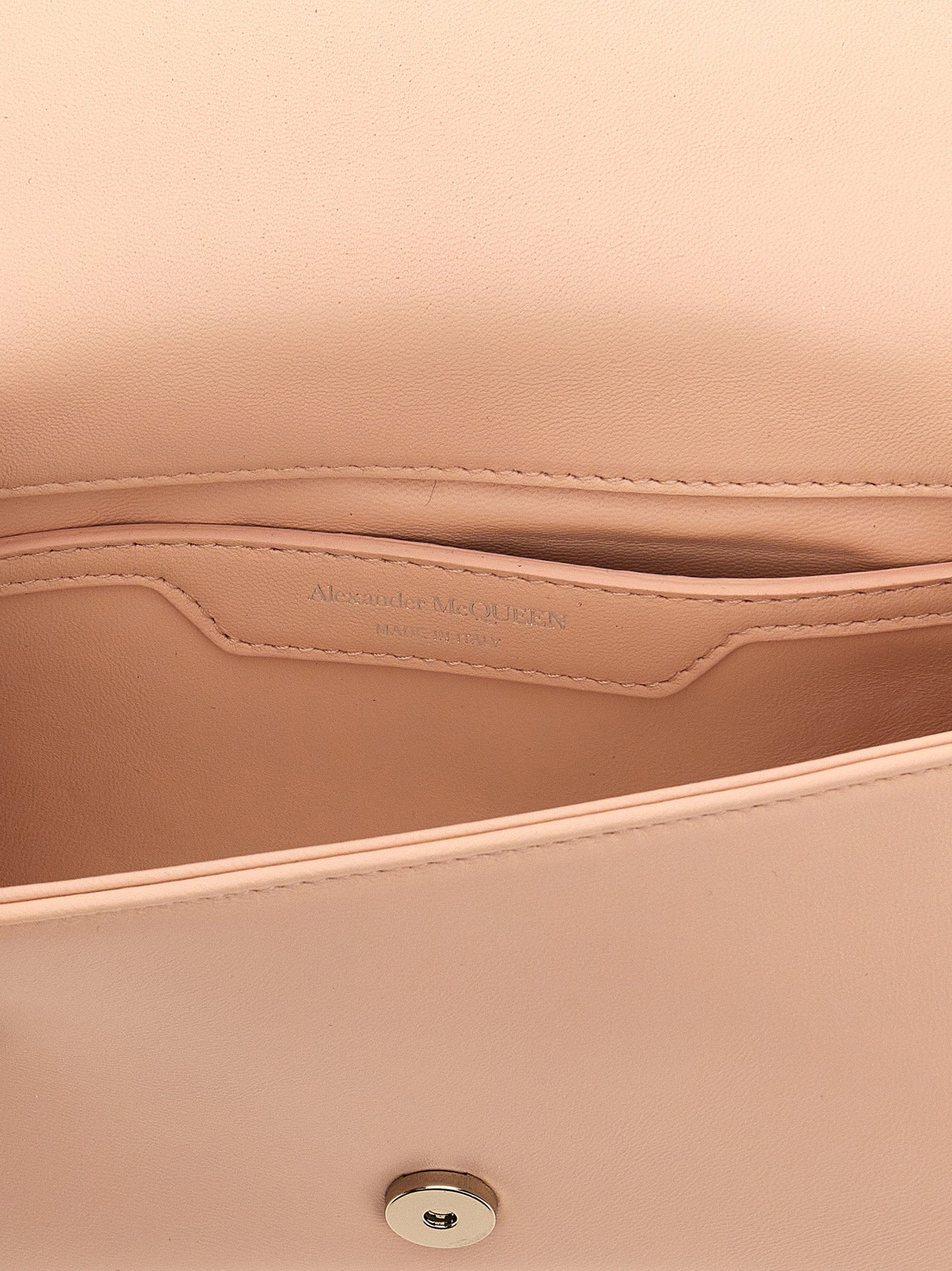 Alexander McQueen The Mini Seal Crossbody Bag Beige