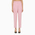 Alexander McQueen Regular Pleated High-Waisted Pink Trousers Pink