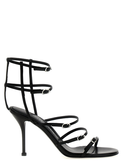 Alexander McQueen Strap Leather Sandals Black
