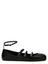 Alexander McQueen Leather Strap Ballet Flats Black