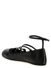 Alexander McQueen Leather Strap Ballet Flats Black