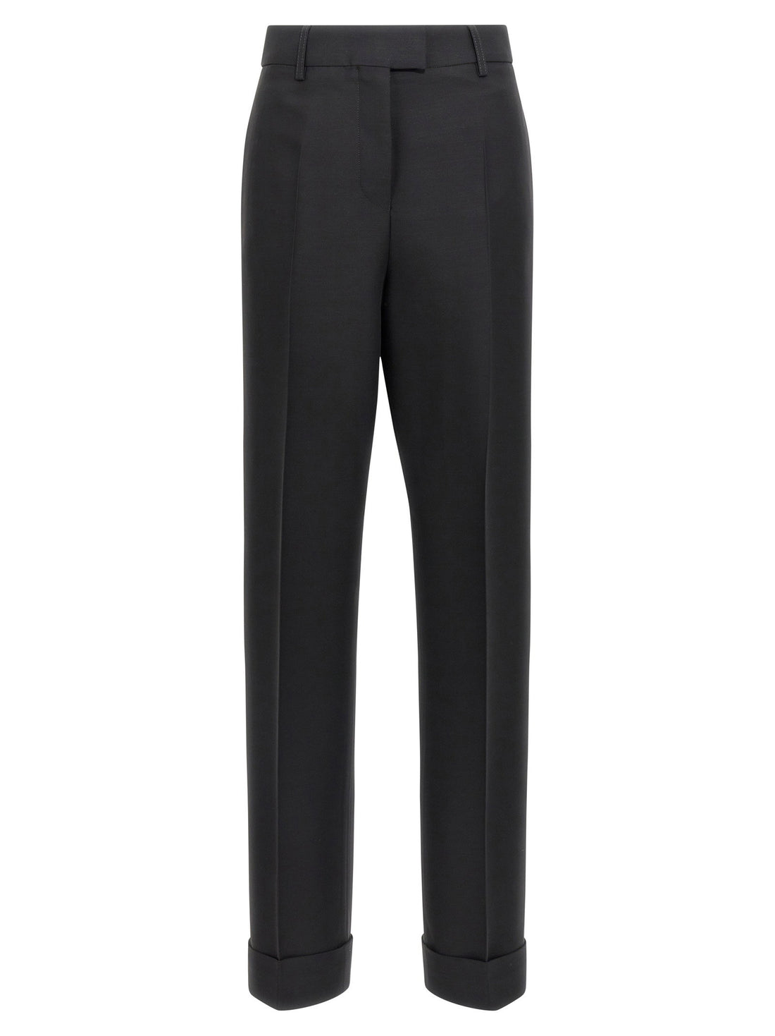 Ferragamo Stretched Pleated Trousers Black