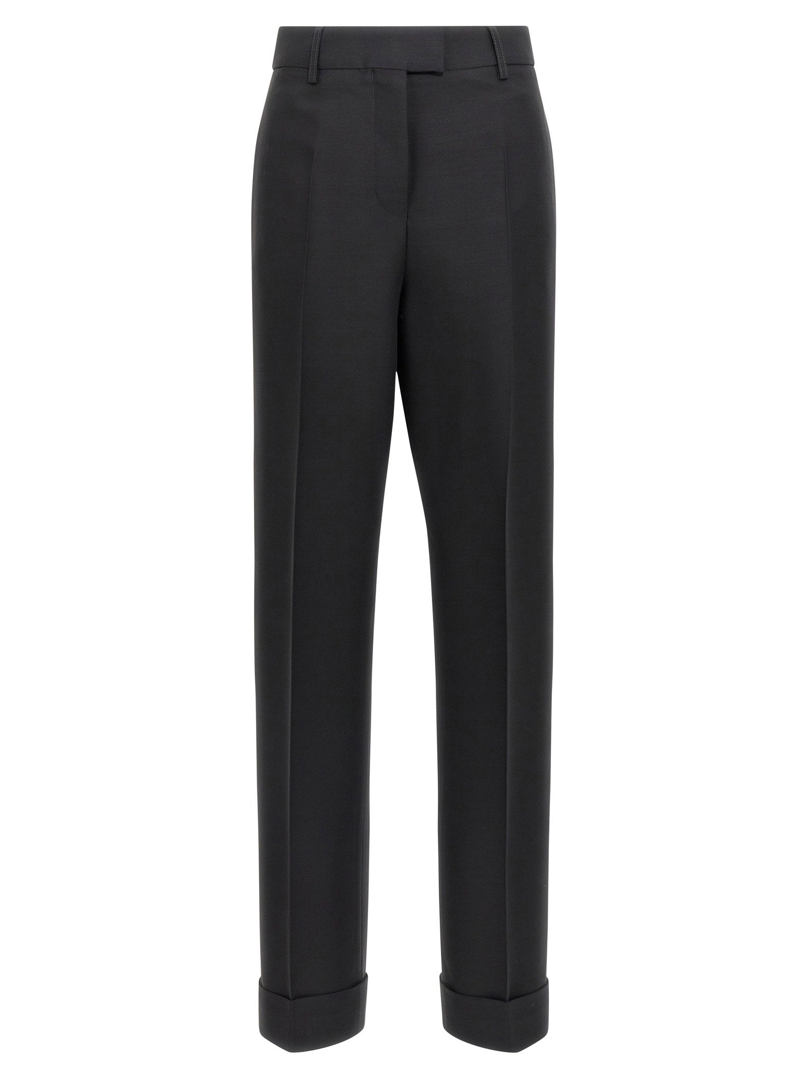Ferragamo Stretched Pleated Trousers Black