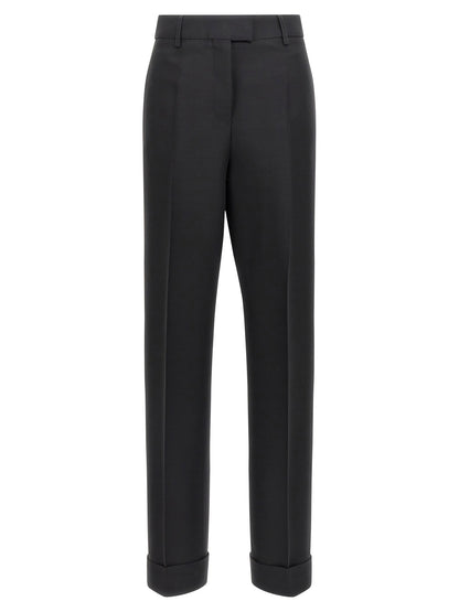 Ferragamo Stretched Pleated Trousers Black