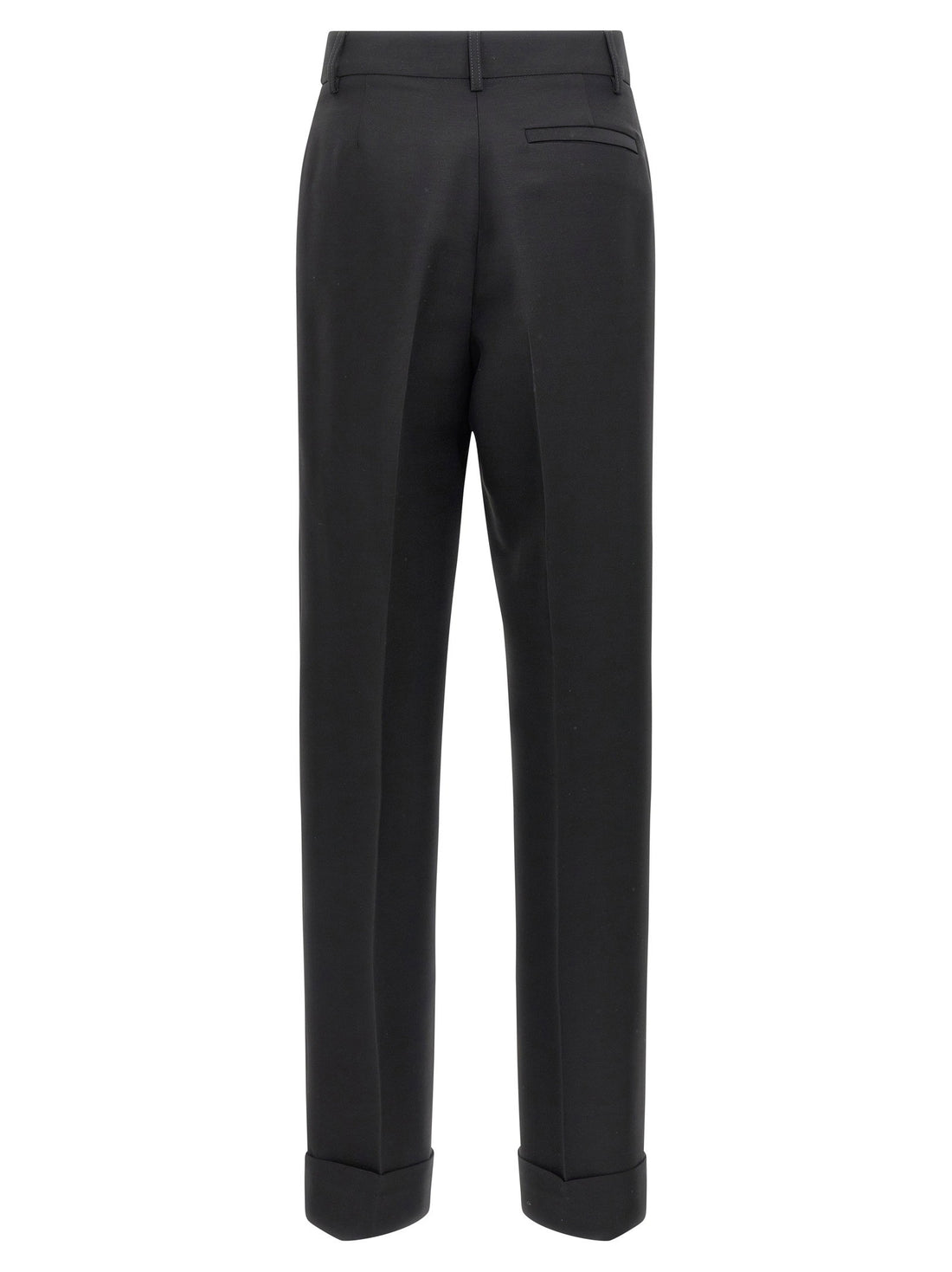 Ferragamo Stretched Pleated Trousers Black