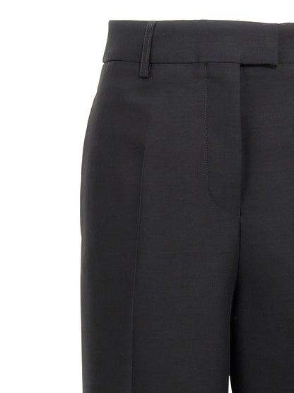Ferragamo Stretched Pleated Trousers Black