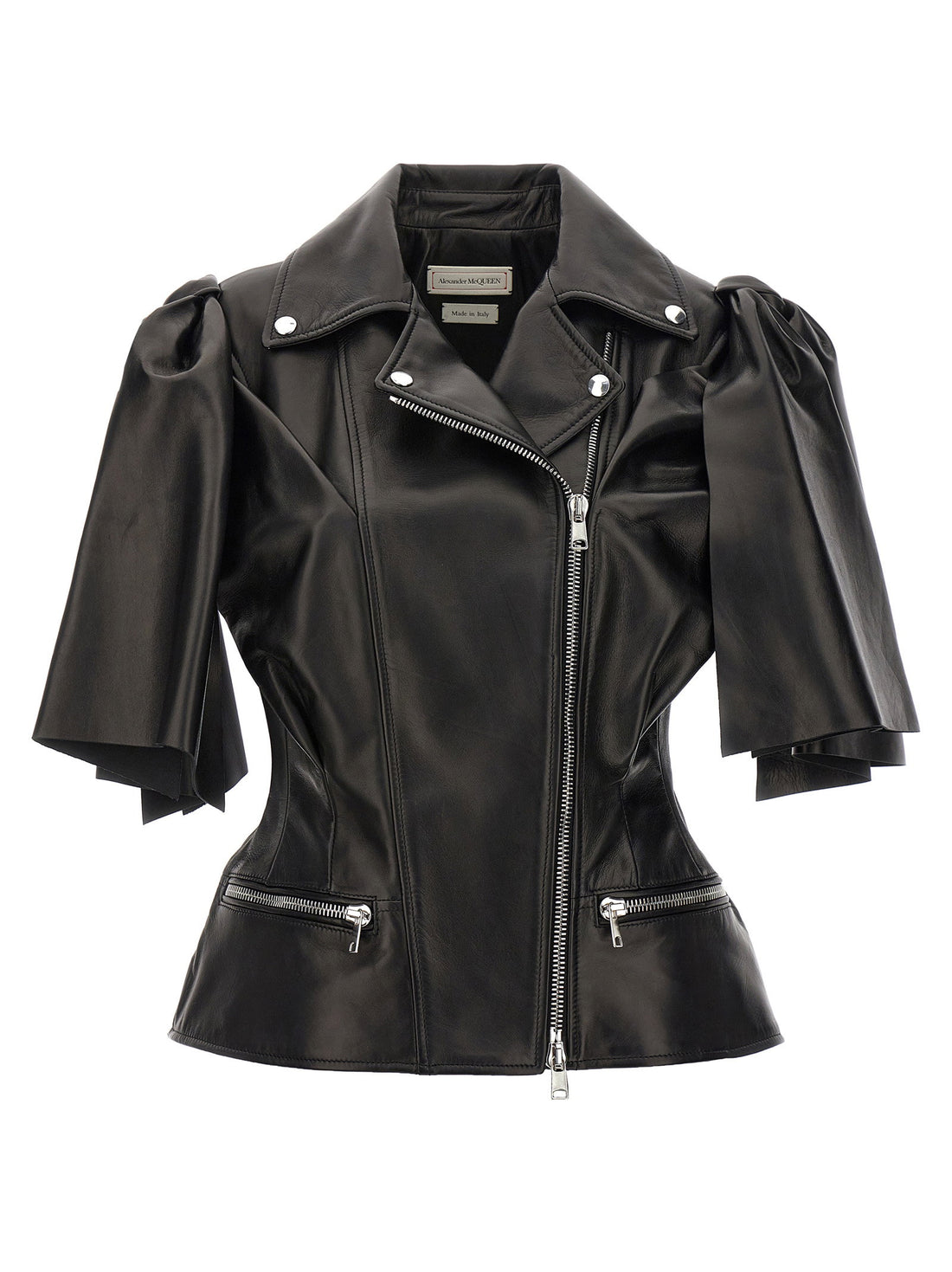 Alexander McQueen Bow Knot Biker Vest Black