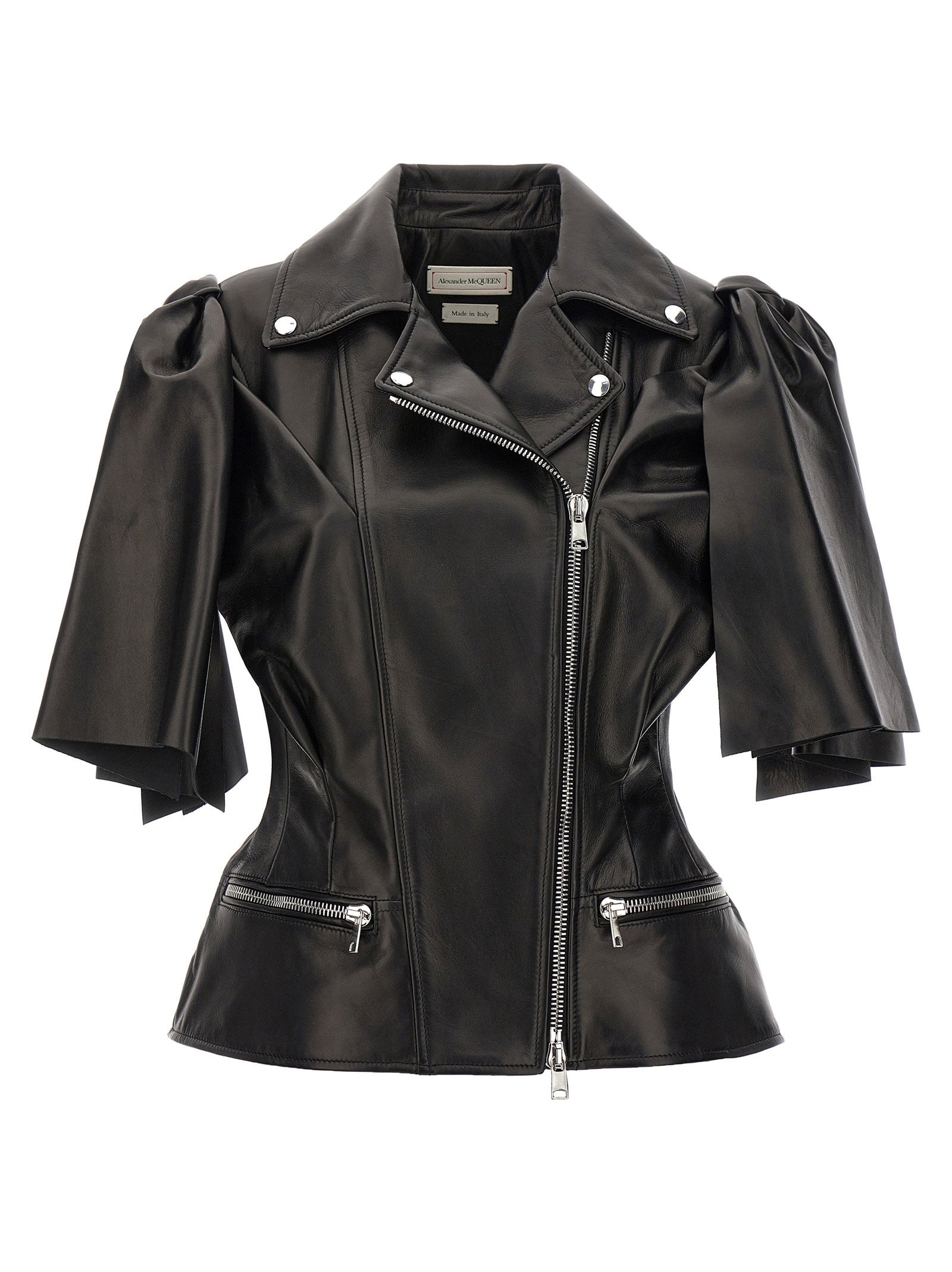 Alexander McQueen Bow Knot Biker Vest Black