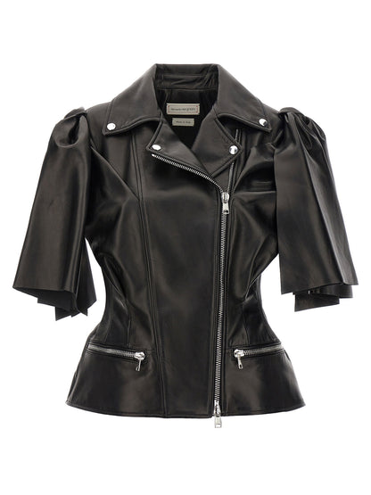 Alexander McQueen Bow Knot Biker Vest Black