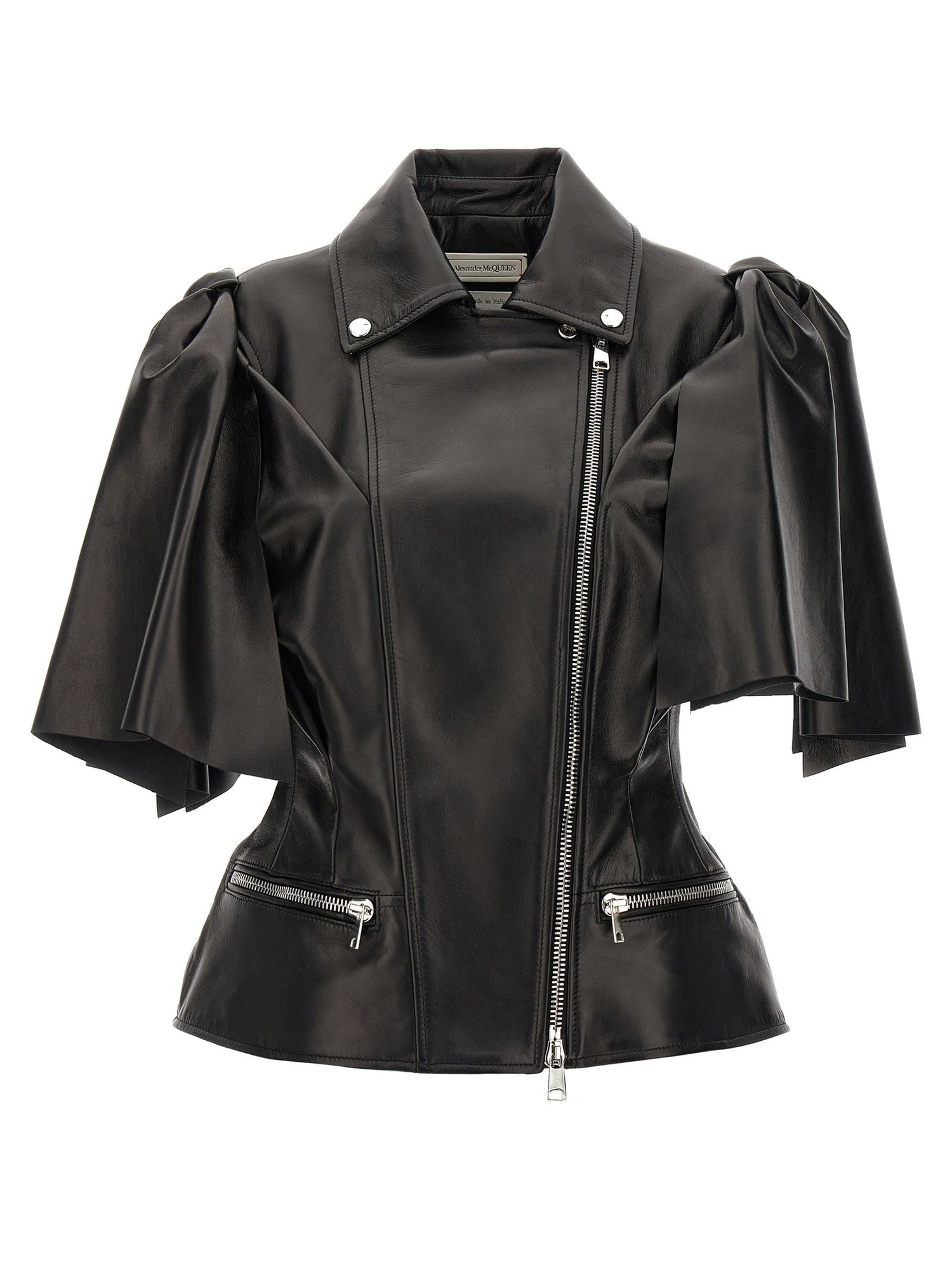 Alexander McQueen Bow Knot Biker Vest Black